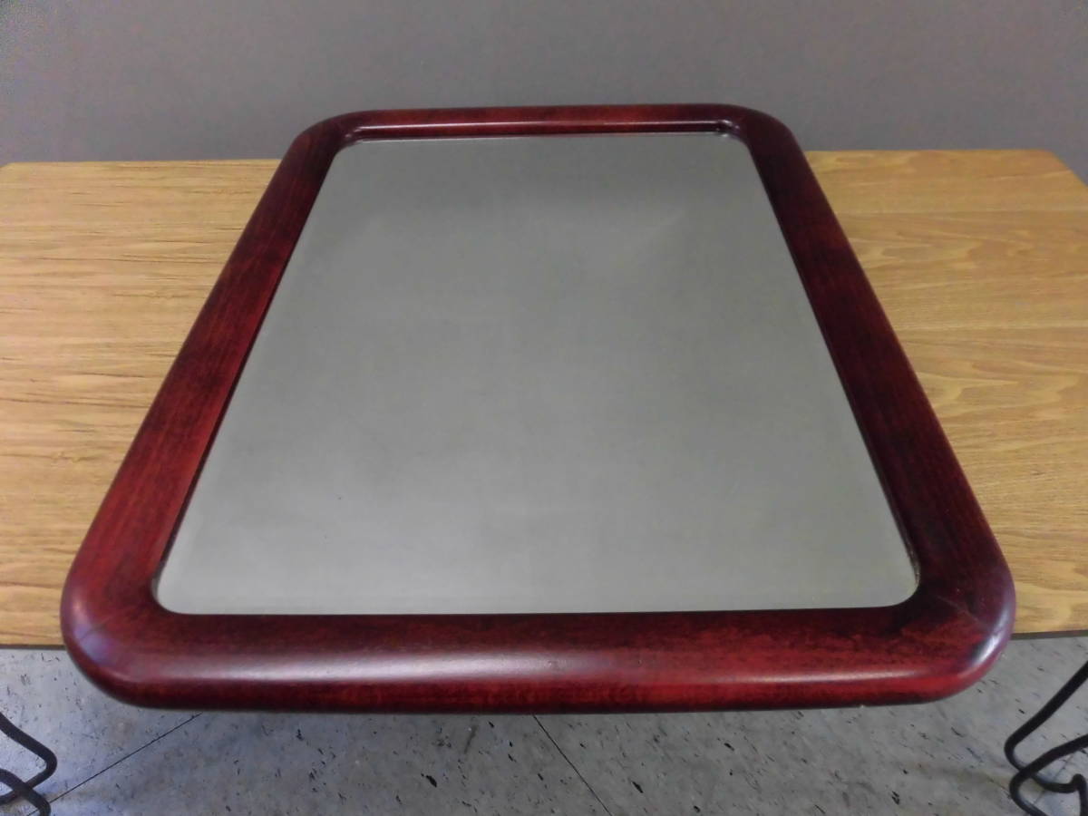 カリモク karimoku 壁掛け鏡 ヴィンテージミラー アンティーク 送料無料 カリモク 壁掛け鏡 ウォールミラー 木枠 昭和レトロ モダン