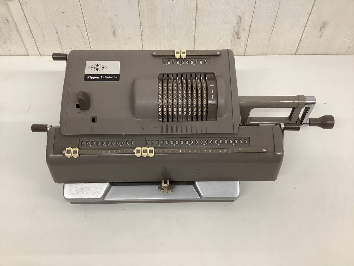 昭和レトロ 当時物 日本計算器 NCM 手回し計算機 HL-21 Nippon