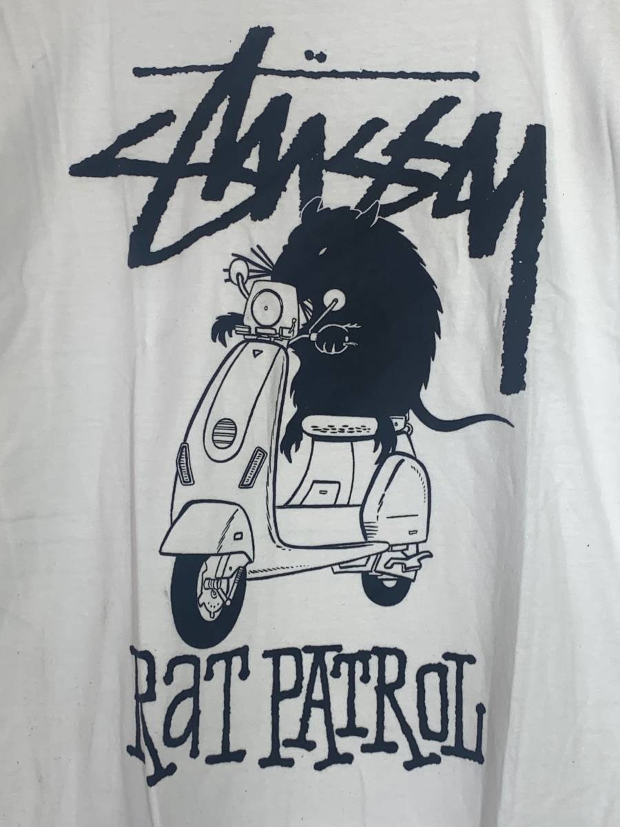 STUSSY RAT PATROL Tee T shirts 新品 タグ付き Lサイズ white 