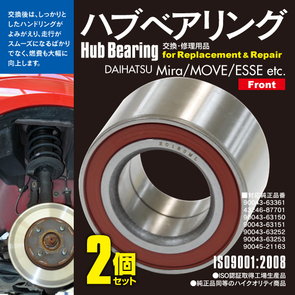 ハブベアリング ムーヴ フロント ダイハツ 左右 L175S ハブ 2個セット