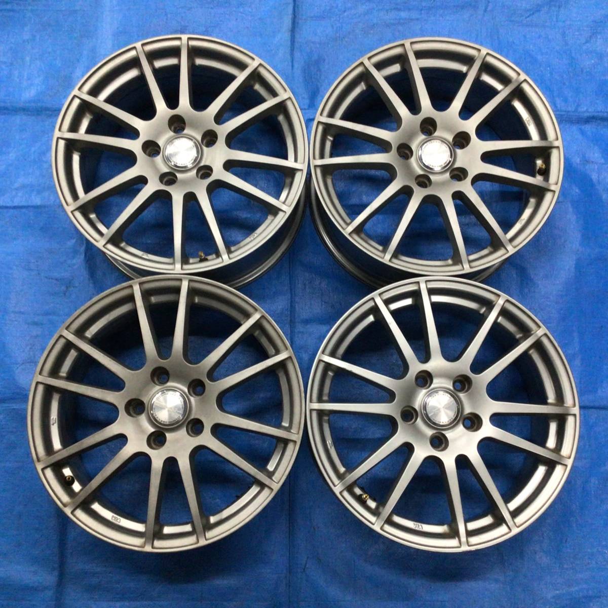 weds 17インチ アルミホイール 4本セット 17×7J +47 5-100 ガンメタ