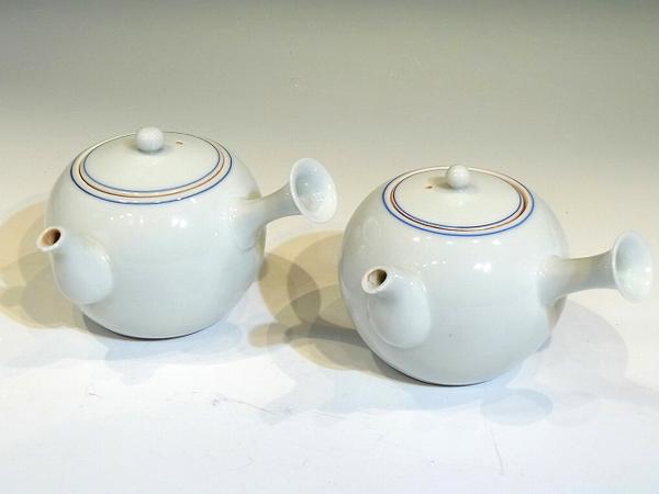 平安春峰作【白磁急須 2点】 京焼清水焼 煎茶器 煎茶道具◆15