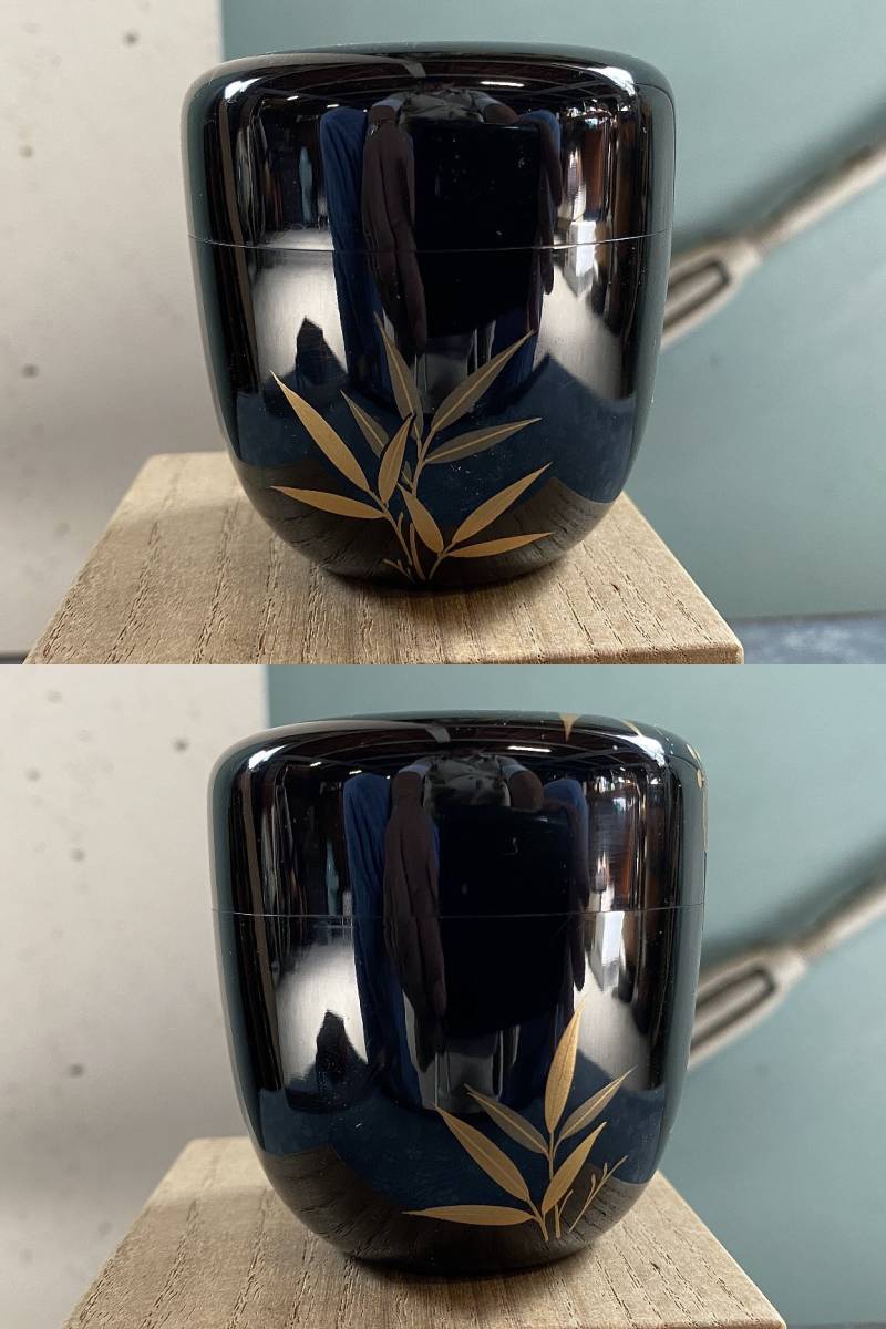 古美味塚本規義作 菊桐蒔絵平棗 茶道具 保証品 N0uL