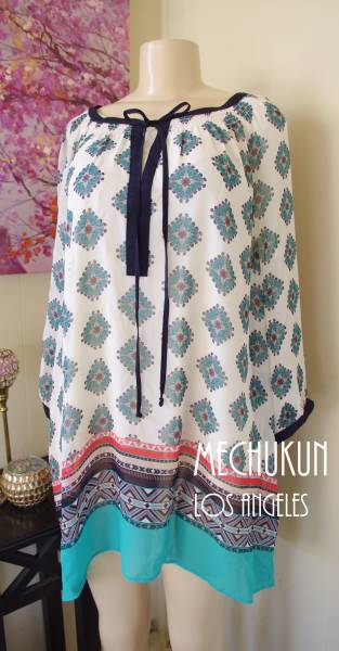 春物早い者勝ち即決　大きいサイズさらりシフォントップスUS2X