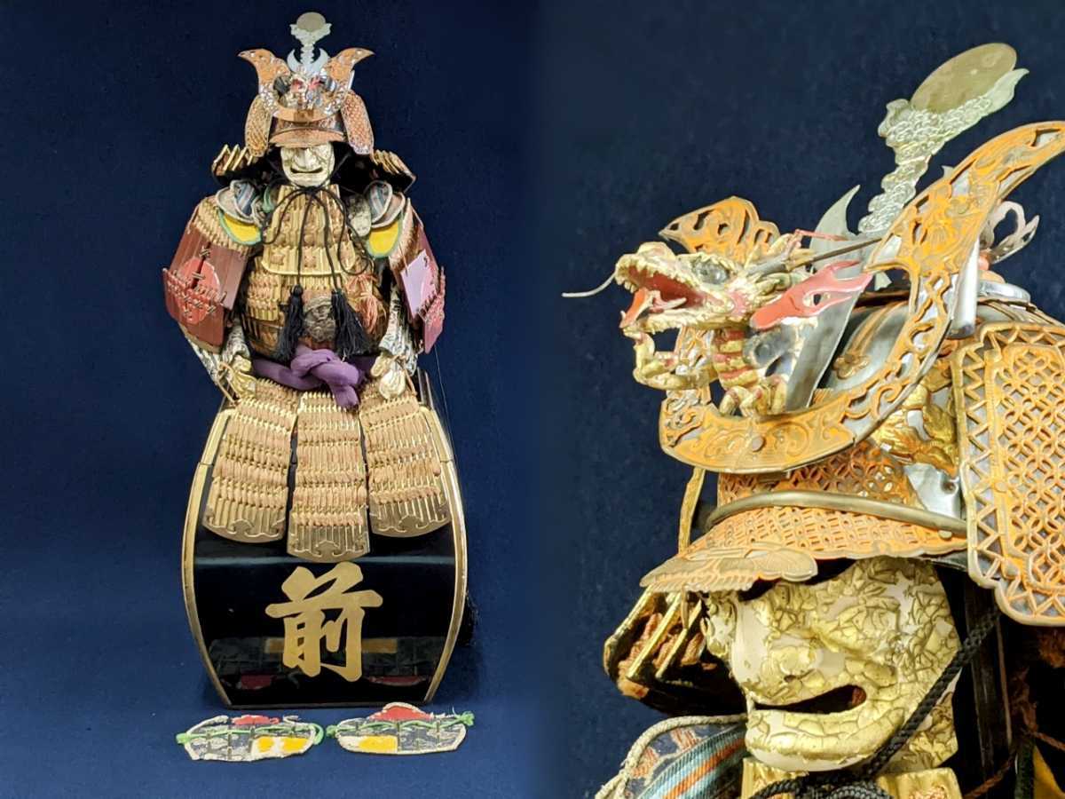 戦前 五月人形 甲冑 鎧 古い 高さ約70cm 
