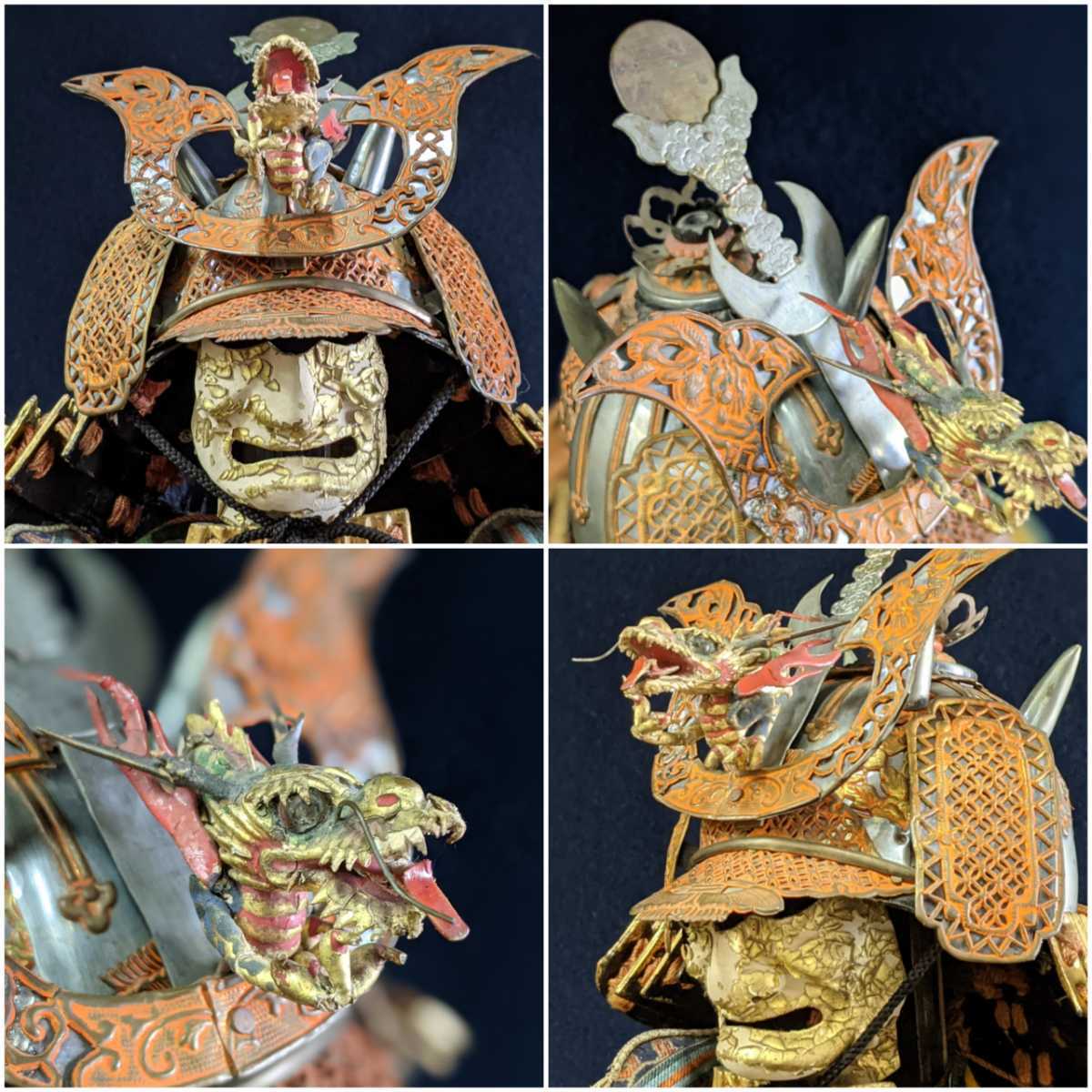 戦前 五月人形 甲冑 鎧 古い 高さ約70cm