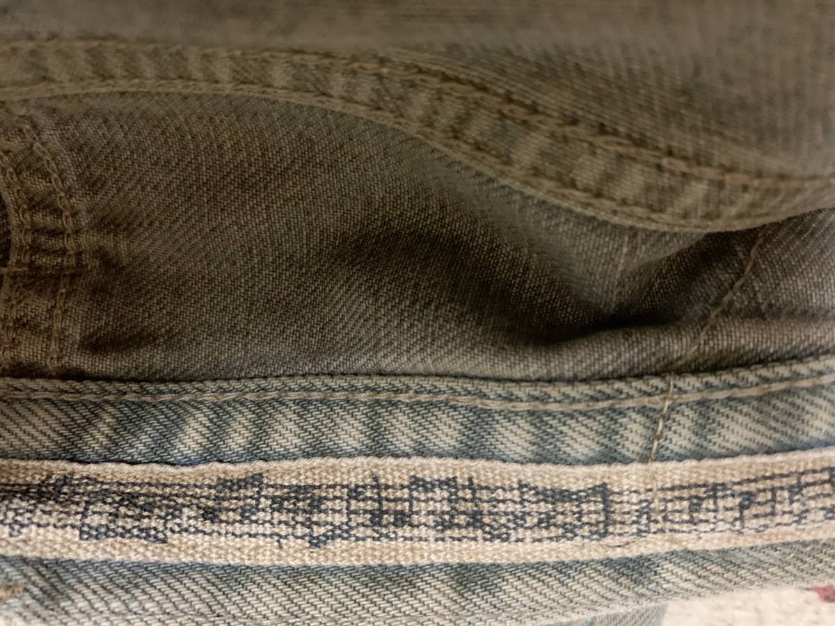 名作ナンバーナイン 07 ジーンズ サイズ2 riri zip 音符　顔料加工