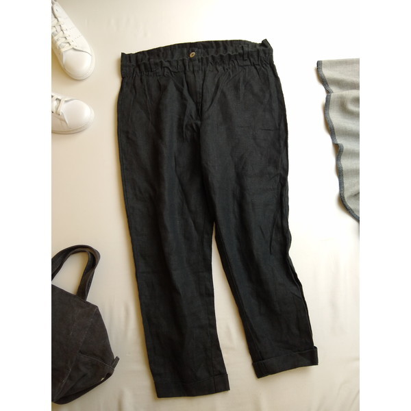フォグリネンワーク fog linen work リネン　パンツ　黒 ブラック