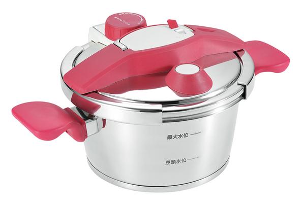 送料無料●クミーチェ　ワンタッチ開閉圧力鍋4L●レシピ付　新品