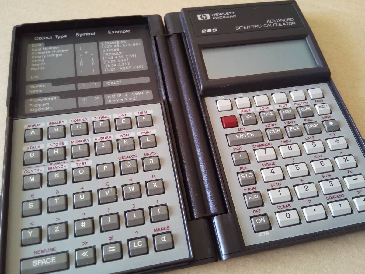 電卓】ヒューレットパッカード HP28S プログラム電卓 USA ジャンク扱い