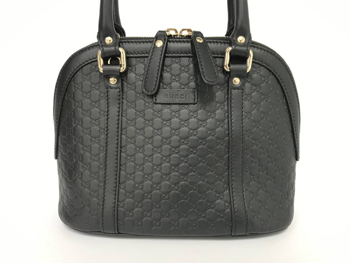 美品 グッチ GUCCI マイクログッチシマ 2WAYハンドバッグ GGエンボス 