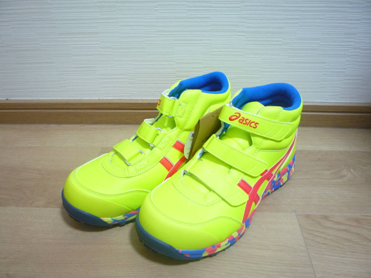 ウィンジョブ CP302 マーブル 25.5cm ハイカット asics 現場作業 安全 