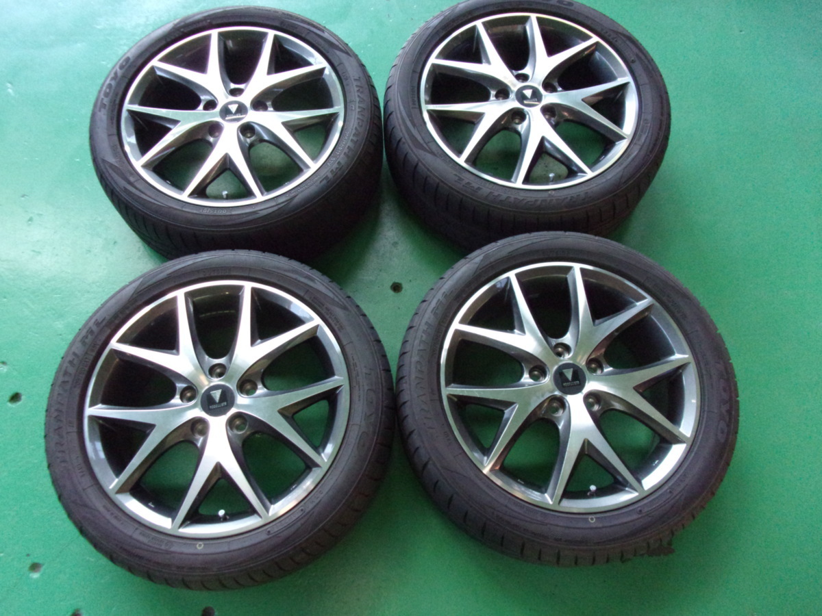 【MODELLISTA】WingDancerⅢ☆ノア、ヴォクシー、エスクァイア他に！6.5J×17+53　PCD114.3-5穴☆205/50R17☆4本[中古1703]モデリスタ
