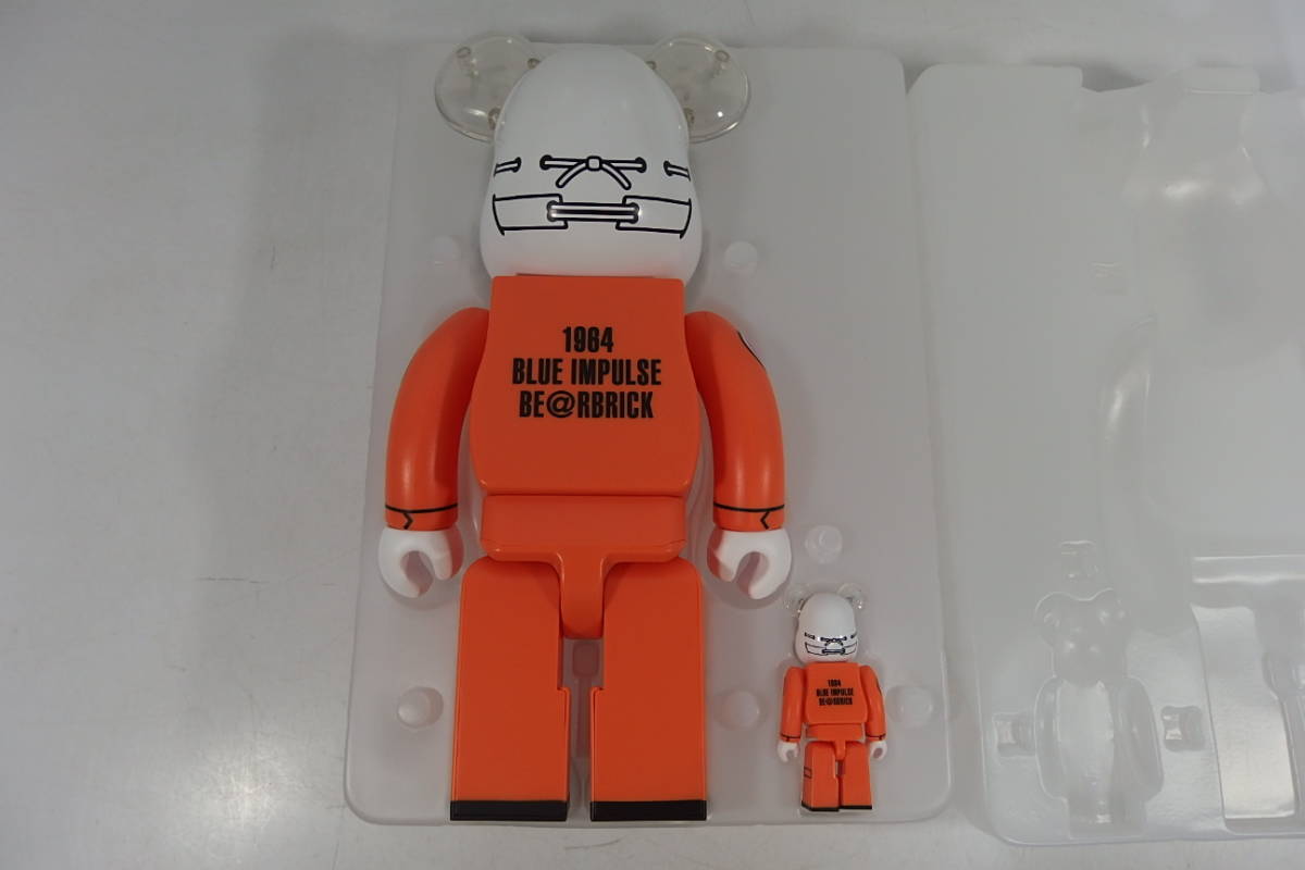 ◇1964 BLUE IMPULSE BE@RBRICK 100% & 400% ベアブリック ブルー