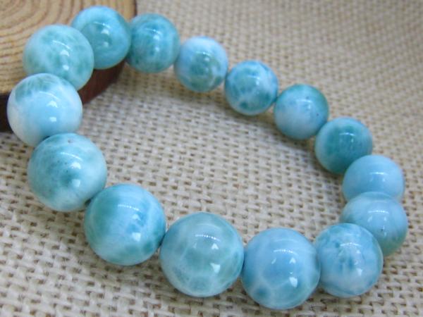 0208f683天然石★【ドミニカ共和国産の10Aラリマー】★13-13.5mm