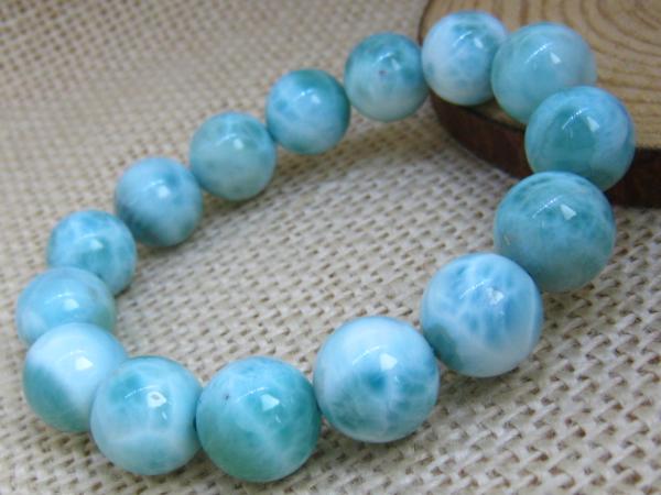 0208f683天然石★【ドミニカ共和国産の10Aラリマー】★13-13.5mm