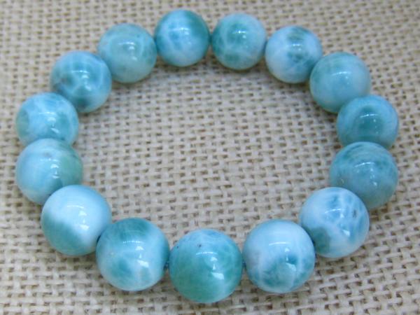 0208f683天然石★【ドミニカ共和国産の10Aラリマー】★13-13.5mm