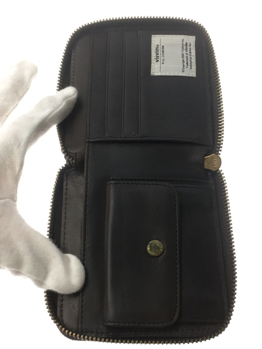 visvim 黒レザー 二つ折り財布 visvim◇2つ折り財布/レザー/BRW/0112403003007 Visvim LEATHER BI