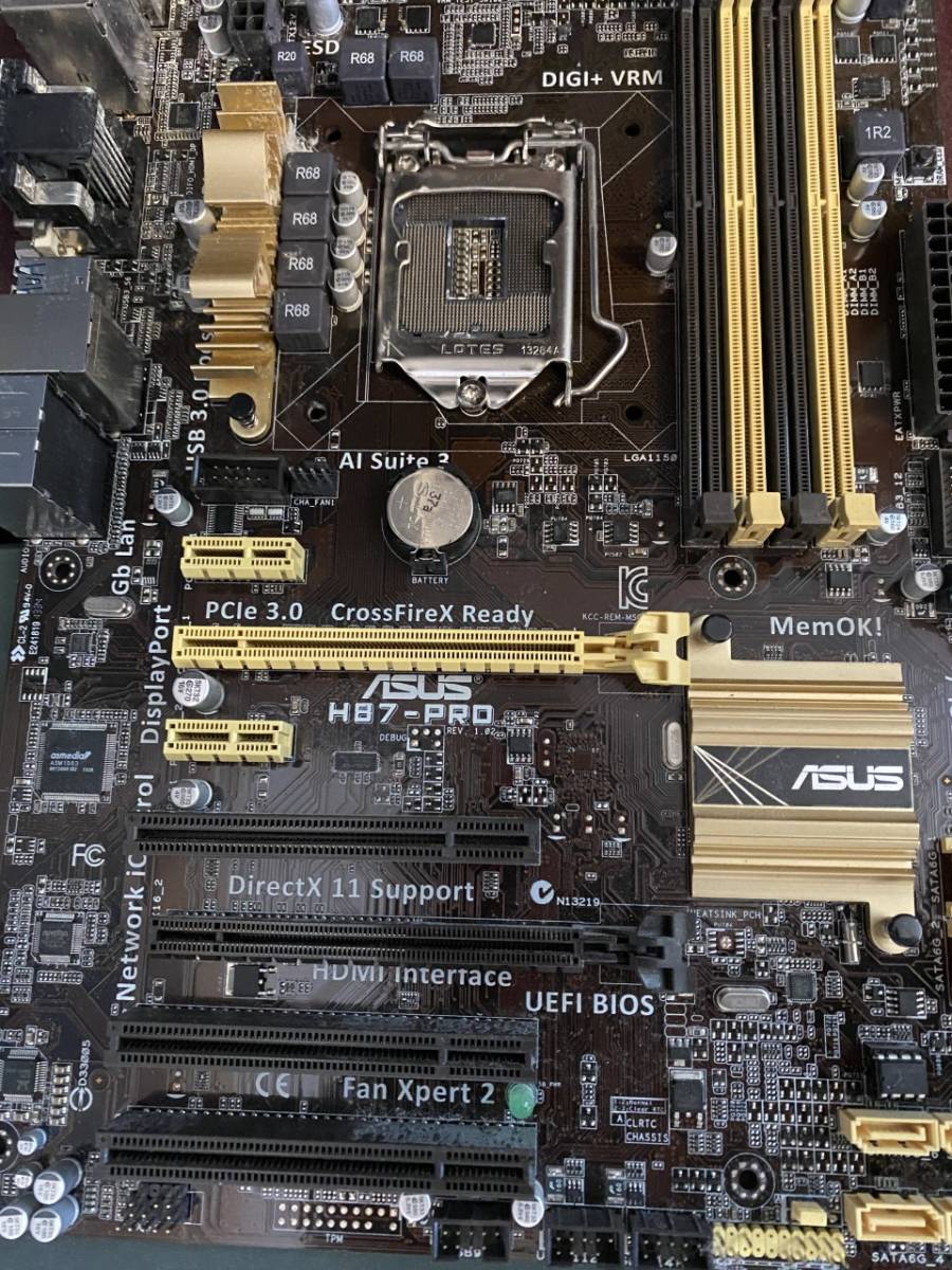 マザーボード ASUS H87-PRO LGA1150 動作確認済 中古 ASUS H87-PRO