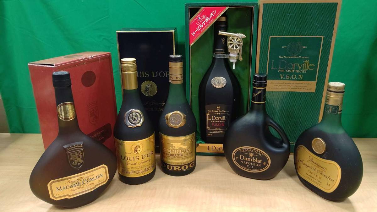 【古酒】ブランデー　ナポレオンなど　まとめ　未開封 古酒/未開栓/ブランデー おまとめ6本/NAPOLEON/他 古酒/未開栓