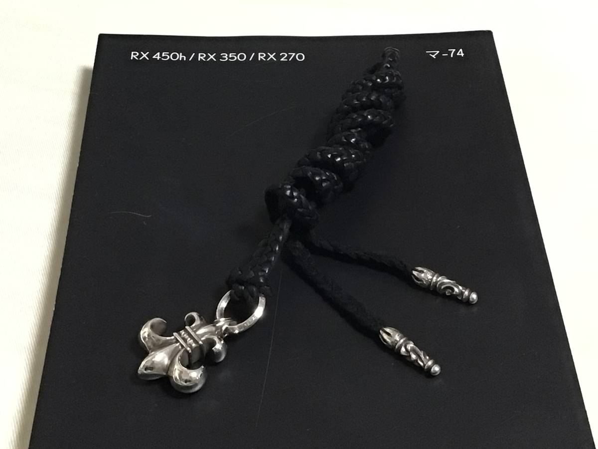 【美品】CHROME HEARTS BS FLEUR クロムハーツBSフレアペンダントタイニーレザーブレードスモールスクロールボロチップ本物正規品チャーム