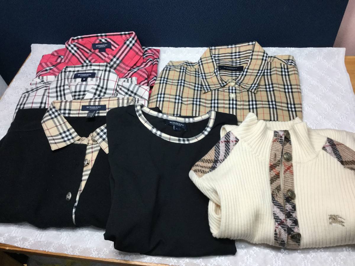 ◆美品　バーバリー 長袖 シャツ他　トップスおまとめ６点