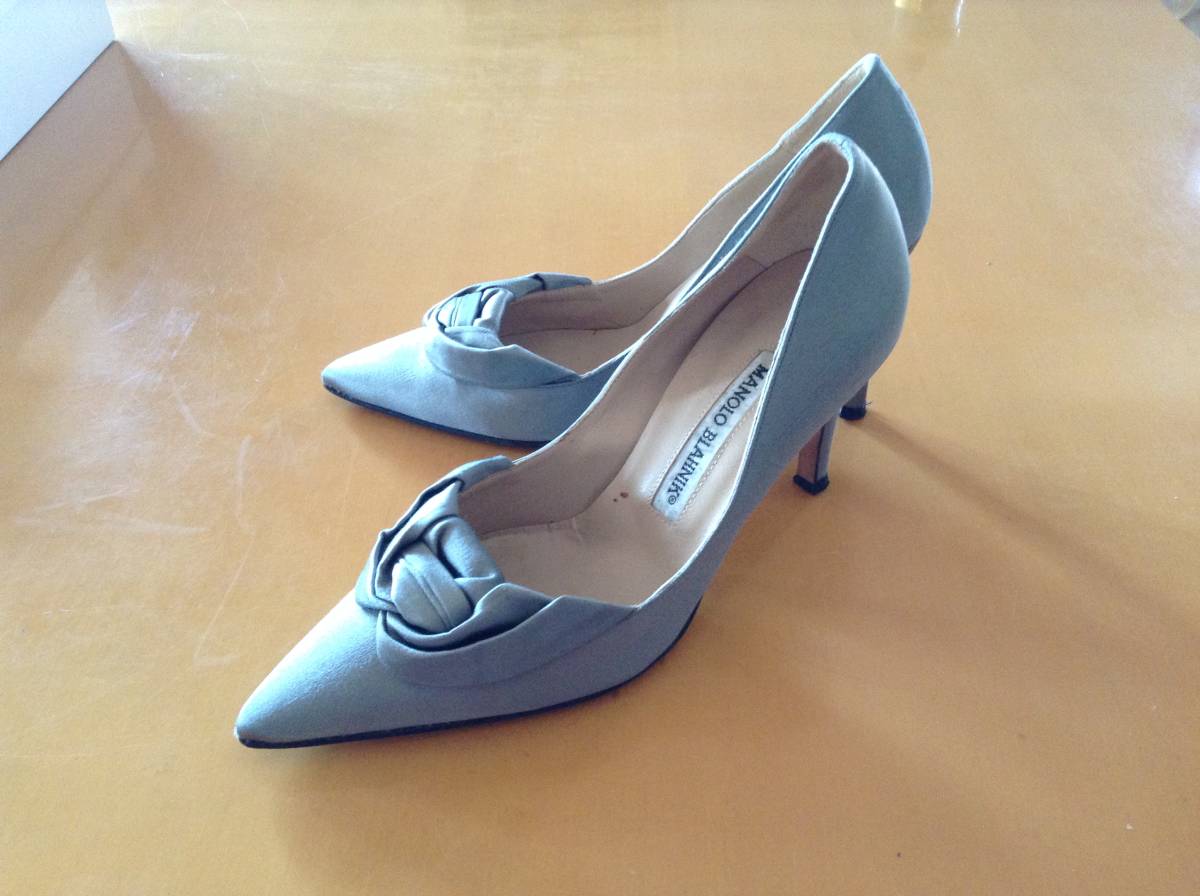 BLAHNIK MANOLO パンプス マノロブラニク HANGISI HANGISIサテン