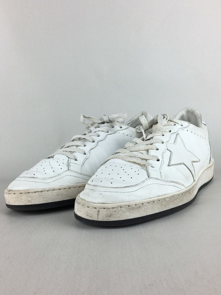 GOLDEN GOOSE◆ローカットスニーカー/WHT/レザー/使用感有