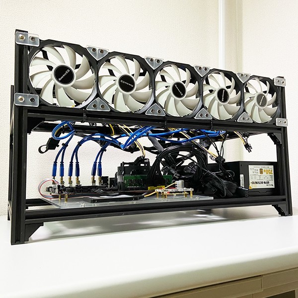 マイニング リグ セット / 新品 電源 1500W / RTX GPU 最大6枚 搭載可 