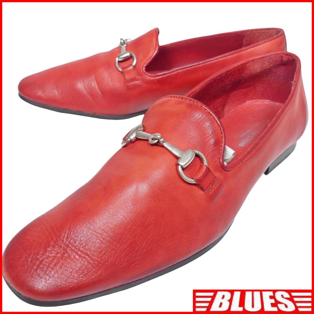即決☆ポルトガル製 around the shoes☆26cm レザービットローファー 