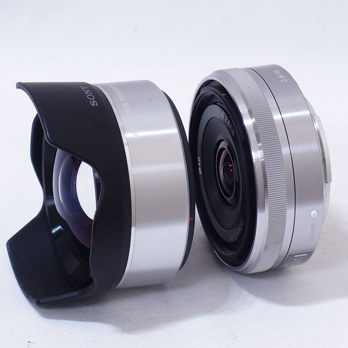 SONY E 16mm F2.8 SEL16F28 + VCL-ECU1 SILVER Set for α E Mount APS-C Wide Lens & ULTRA WIDE CONVERTER x0.75 16mm/12mm 広角・超広角