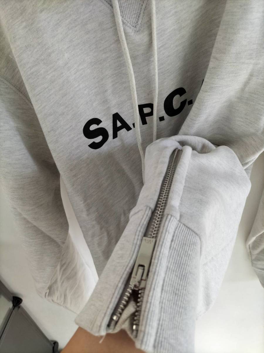 美品sacai×APC パーカー フーディー グレー M サイズ /サカイ 