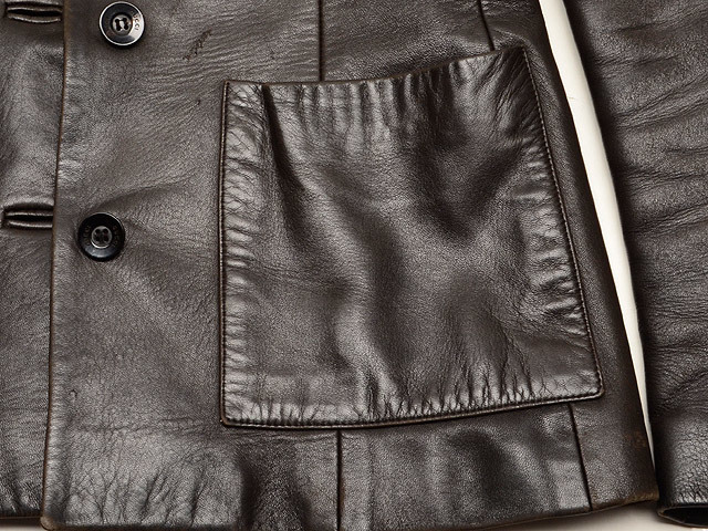 グッチ/GUCCI レザージャケット 羊革 ダークブラウン 38サイズ 239