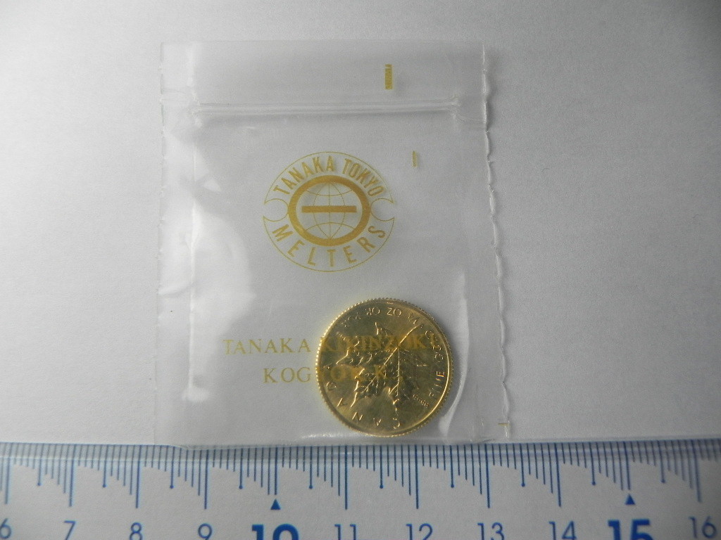 金貨 1⁄4oz メイプルリーフ金貨 1円～カナダ 1986年 7.8g 流通品
