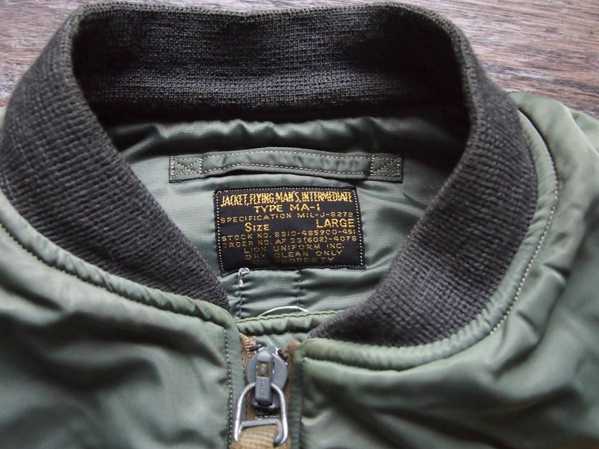 バズリクソンズ/BUZZ RICKSONS MA-1 LION UNIFORM 実名復刻 フライト 