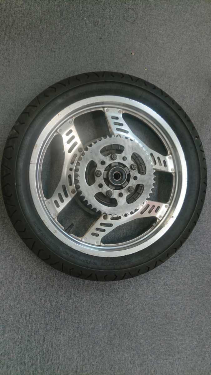 当時物 CBX400F CBX550F リアホイール タイヤ スプロケ スプロケタワー