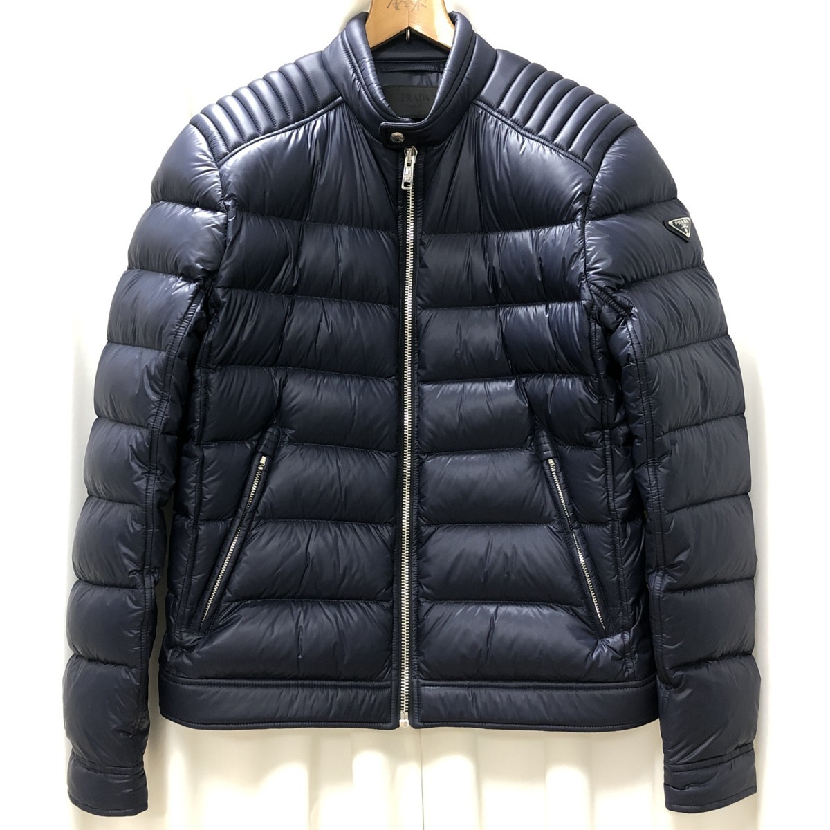 プラダ PRADA ライダースダウン ダウンジャケット メンズ52(XL 