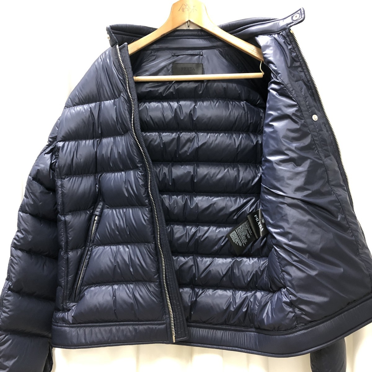 プラダ PRADA ライダースダウン ダウンジャケット メンズ52(XL 