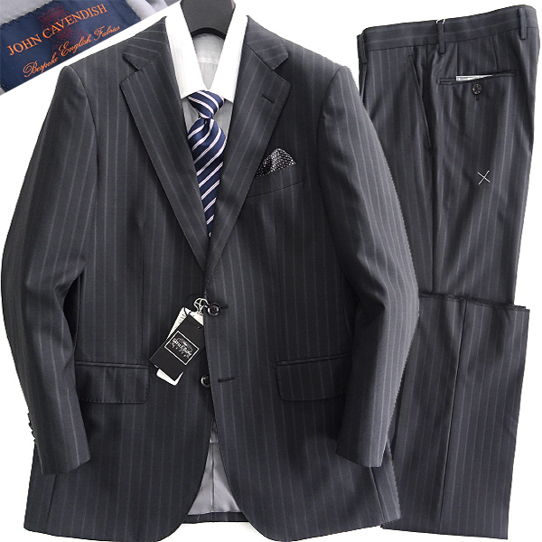 新品】サヴィルロウ DORMEUIL ウール スーツ YA6 濃灰 紺 新品