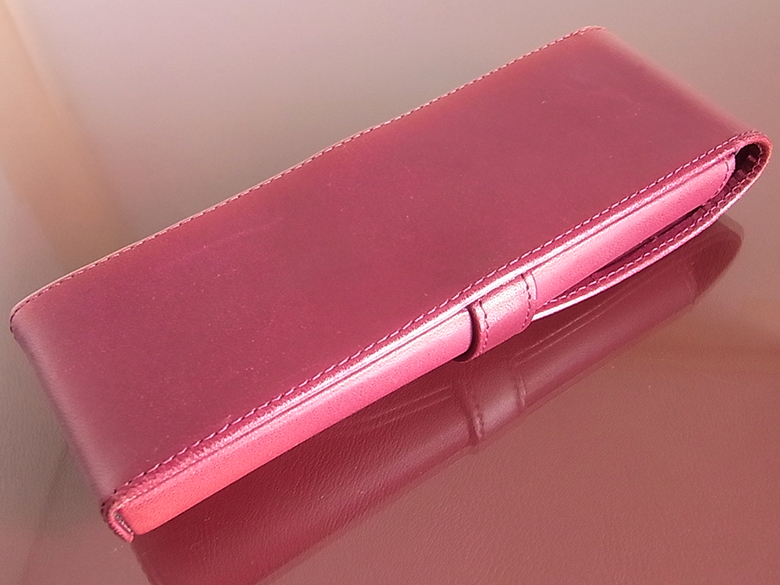 モンブラン ペンケース MONTBLANC ボルドー 2本差し 本革 希少
