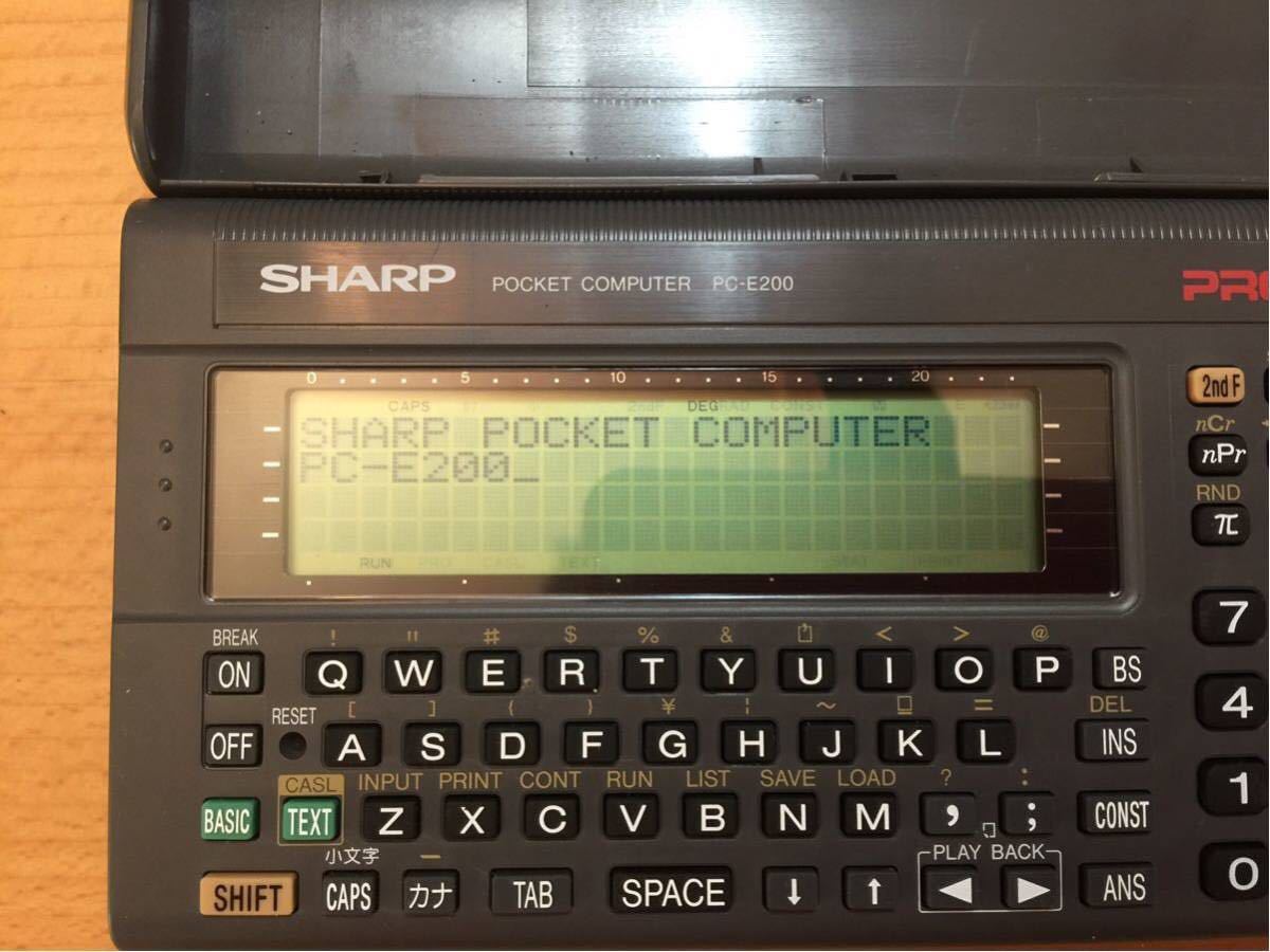 稀少/取説・箱付】シャープ ポケットコンピュータ PC-E200 PC-E200