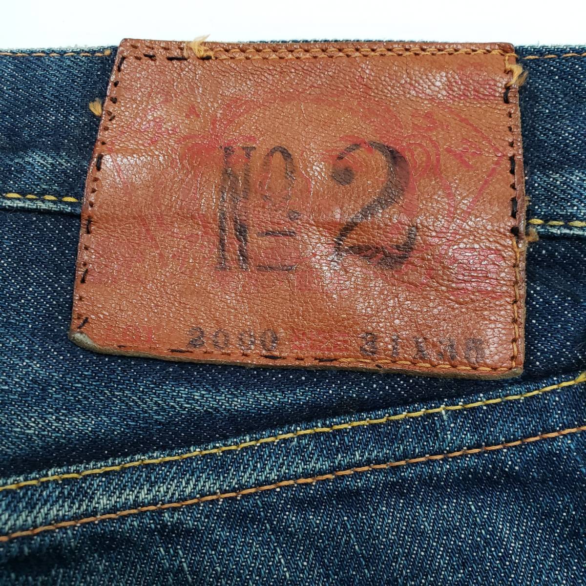 EVISU エヴィス No.2 LOT2000 ペイント W31 カモメ デニム ジーンズ 