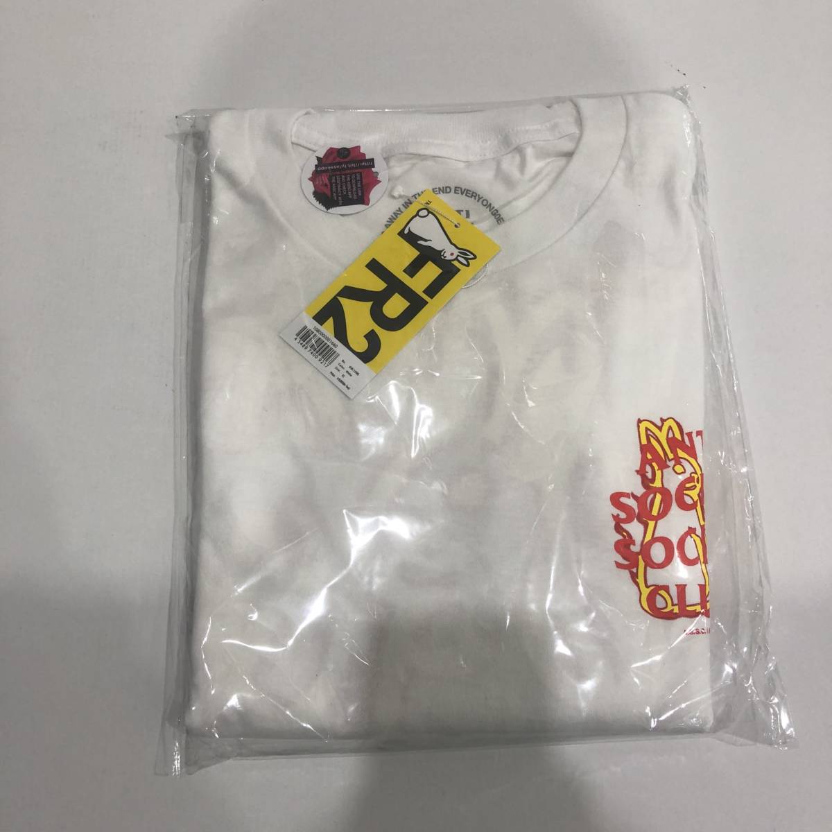 (MH35-214) 未使用 anti social social club fxxkingrabbits コラボ 長袖 T シャツ WHITE  XLサイズ アンチソーシャル FR2 ストリート