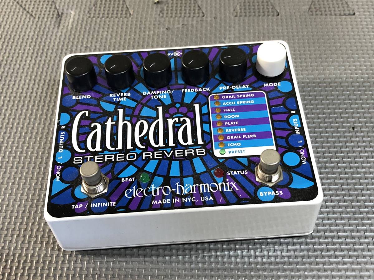ELECTRO-HARMONIX Cathedral【動作確認済】 エフェクター ELECTRO-HARMONIX Cathedral Stereo Reverb エレクトロハーモニクス