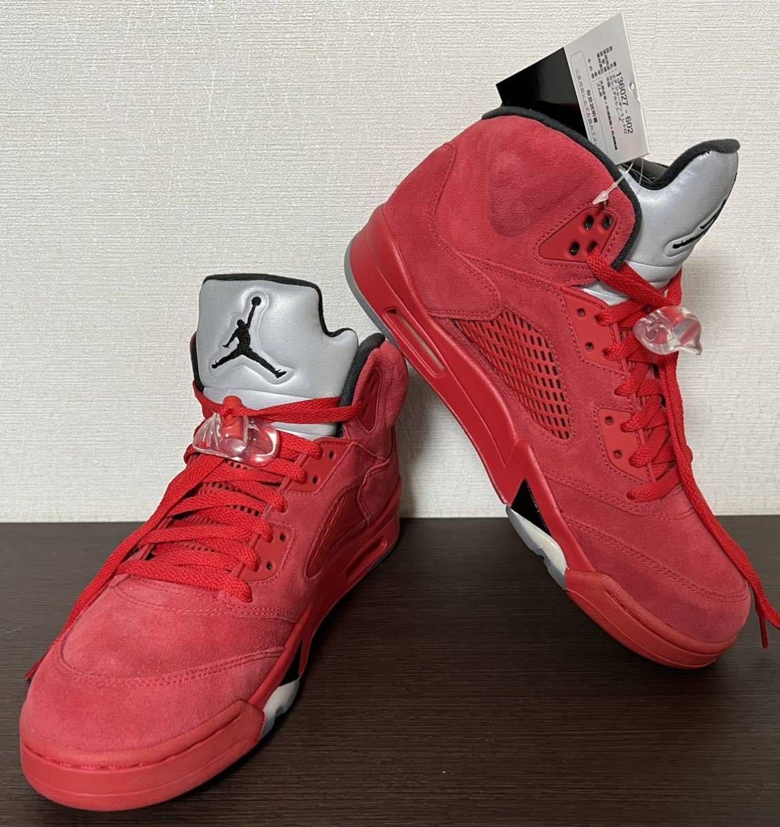 未使用】NIKE/ナイキ/AIRJORDAN5/RETRO/赤/エアジョーダン5レトロ/28.5