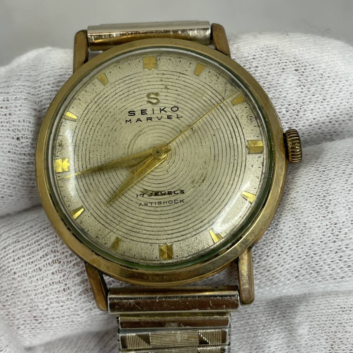 SEIKO セイコー MARVEL マーベル Sマーク ANTISHOCK 17石 手巻き
