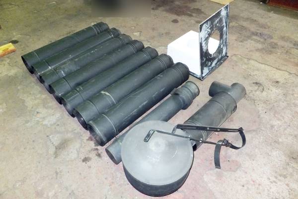 ホンマ製作所　ハゼ折り二重煙突一式