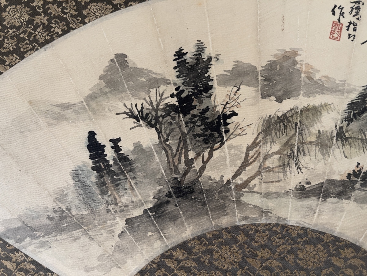 模写】吉】6584 羅清 羅雪谷 山水図 来舶画人 中国画 古画 掛軸 掛け軸