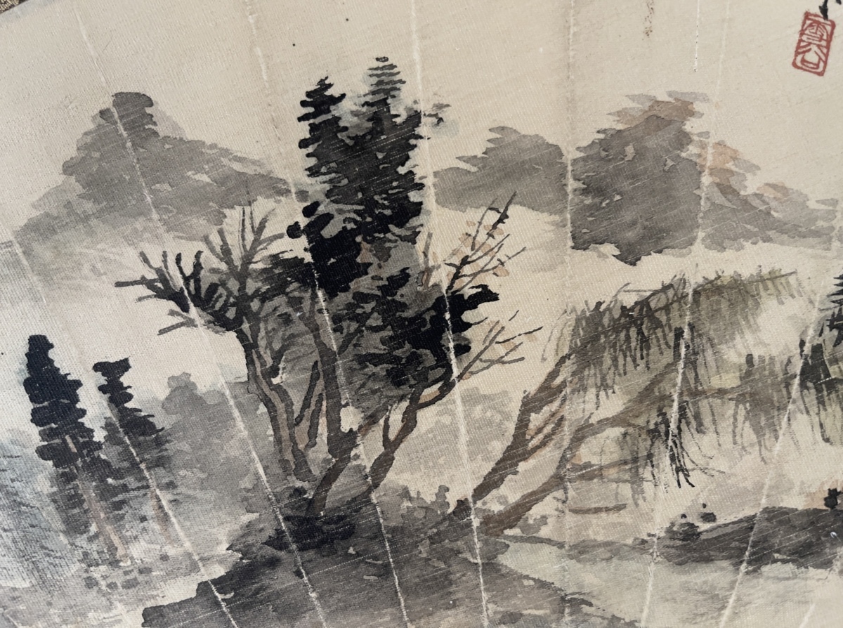 模写】吉】6584 羅清 羅雪谷 山水図 来舶画人 中国画 古画 掛軸 掛け軸