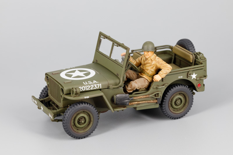 完成品】タミヤ 1/35 U.S.ジープ ウィリスMB フィギュア付｜戦車、軍用車両